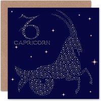 Wee Blue Coo Astrology Capricorn Star Sign Constellation Birthday Card