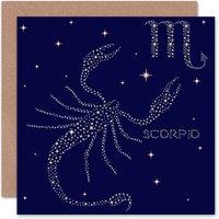 Wee Blue Coo Astrology Scorpio Zodiac Star Sign Birthday Card