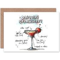 Artery8 Daiquiri Strawberry Cocktail Drink Friendship Card