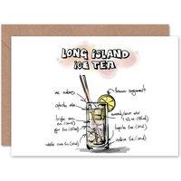 Artery8 Long Island Iced Tea Cocktail Drink Friendship Card