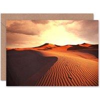 Artery8 Sunset Desert Sand Photo Art Blank Just to Say Card
