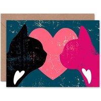 Wee Blue Coo Cats Love Hearts Anniversary Valentines Card