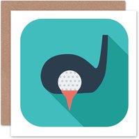 Artery8 Tee Shot Golf Sport Lover Golfing Graphic Design Card