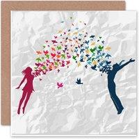 Artery8 Boy Love Birds Anniversary Valentines Card