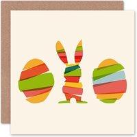 Artery8 Bunny Egg Abstract Rabbit Easter Card
