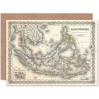 Artery8 1855 Colton Map East Indies Singapore Art Card