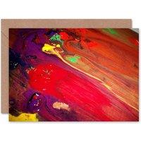 Artery8 Artist Palette Colours Paint Abstract Photograph Greeting Card