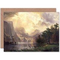 Artery8 Albert Bierstadt Among Sierra Nevada Art Card