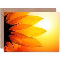Artery8 Dt Bright Sunflower Petals Birthday Card
