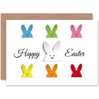 Artery8 Bunnies Multi Colour Bday Easter Card