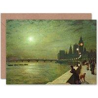 Artery8 John Atkinson Grimshaw Reflections On Thames Painting Card