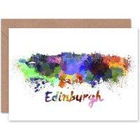 Artery8 Illustration Cityscape Edinburgh Skyline Scottish Card