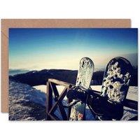 Artery8 Snowboarding Winter Sport Snow Snowboard Photograph Card