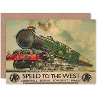 Artery8 Speed West Gwr Steam Train Goodbye Card
