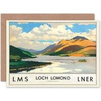 Artery8 Travel Scotland Loch Lomond Rail Birthday Card