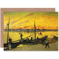 Artery8 Vincent Van Gogh Coal Barges 1888 Old Master Painting Card