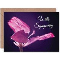 Wee Blue Coo Flower Close Up Lily Purple Dreamy With Sympathy Card