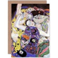 Artery8 Gustav Klimt The Maiden Greetings Card