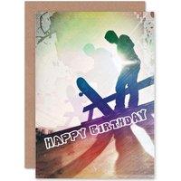 Artery8 Skateboarder Birthday Greetings Card