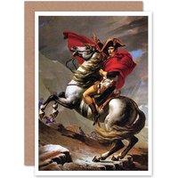 Artery8 Jacques Louis David Napoleon Crosses Great St Bernard Pass Greetings Card in Grey