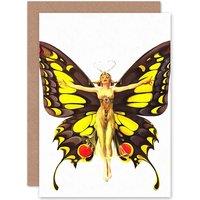 Artery8 Magazine 1922 Life Butterfly Flapper Dancer Birthday Art Card