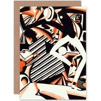 Artery8 Draw African American Jazz Two Tone Reiss Dance Greetings Card