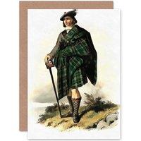 Artery8 Portrait Highland Clan Scotland Tartan Macleod Greetings Card