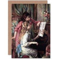 Artery8 Pierre Auguste Renoir Young Girls At Piano Old Greetings Card