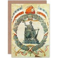 Artery8 Political Cultural French Revolution Liberty France Greetings Card