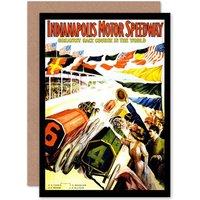 Artery8 Sport Exhibition Race Indianapolis Motor Speedway Indy 500 Greetings Card
