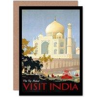 Artery8 Travel Canadian Pacific Taj Mahal India Advert Birthday Greetings Card