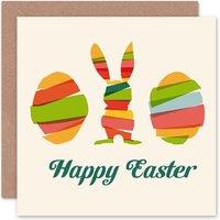Artery8 Bunny Egg Abstract Rabbit Easter Card