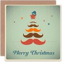 Artery8 Merry Moustache Tree Bday Christmas Card