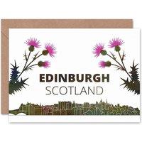 Artery8 Scottish Stylised Skyline Edinburgh City Scotland Card