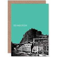 Wee Blue Coo Grassmarket Edinburgh Castle Teal Scottish Scotland Card
