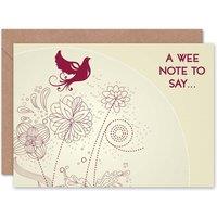 Artery8 Note To Say Ornate Bird Flowers Thinking Of You Card