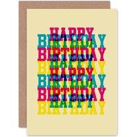Artery8 Trippy Happy Birthday Greetings Card