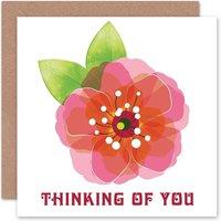 Artery8 Thinking You Flower Pattern Thinking Of You Card