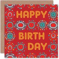 Artery8 Spotted Circles Design Birthday Card