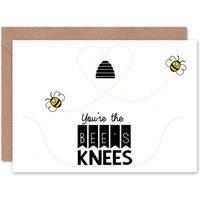Artery8 You're Bees Knees Love Honeybee Friend Friendship Card