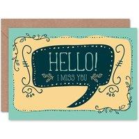 Artery8 Miss You Speech Bubble Friendship Friend Card