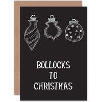 Artery8 B**locks To Christmas Greetings Card in Black