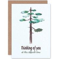 Artery8 Bereaved Sympathy Difficult Time Greetings Card in White