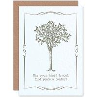Artery8 Bereaved Sympathy Peace Comfort Greetings Card in White