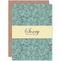 Artery8 Bereaved Sympathy Sorry For Loss Greetings Card in Blue