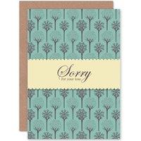 Artery8 Bereaved Sympathy Your Loss Greetings Card in Blue