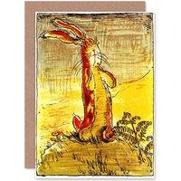 Artery8 Williams Velveteen Rabbit Nicholson Cover Greetings Card in Yellow