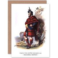Artery8 Painting Book Clans Scottish 1845 Macdonald Keppach Greetings Card