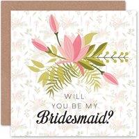 Wee Blue Coo Proposal Invite Bouquet Bridesmaid Wedding Card