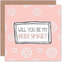 Wee Blue Coo Invite Pink Floral Wedding Bridesmaid Card